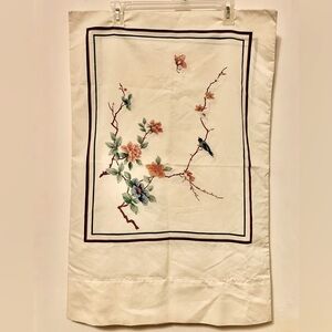 Vintage Springmaid Tranquility Made In USA Bird Flowers Asian 1 Pillowcase Cover